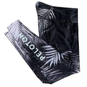 Peloton Black and White Leaf Print Leggings